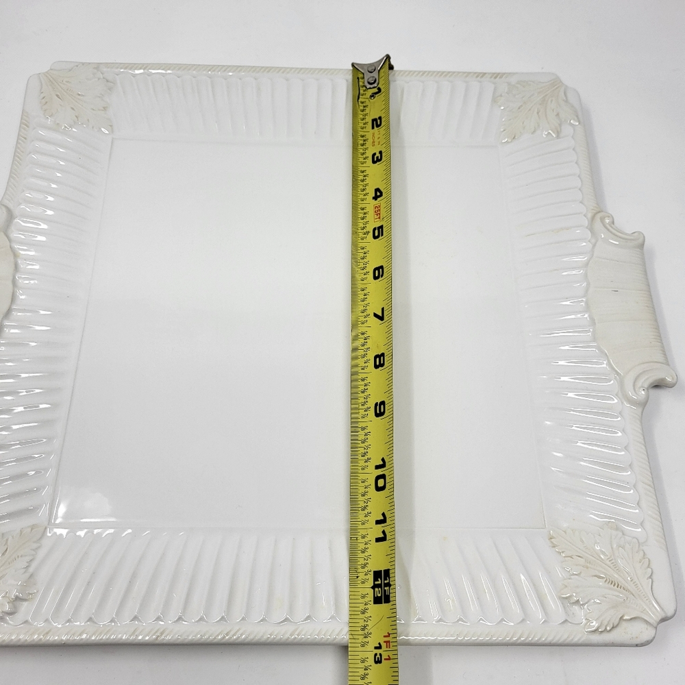 Lenox Butler's Pantry Square Cake Serving Platter Decor Plate Off White China - Picture 7 of 7